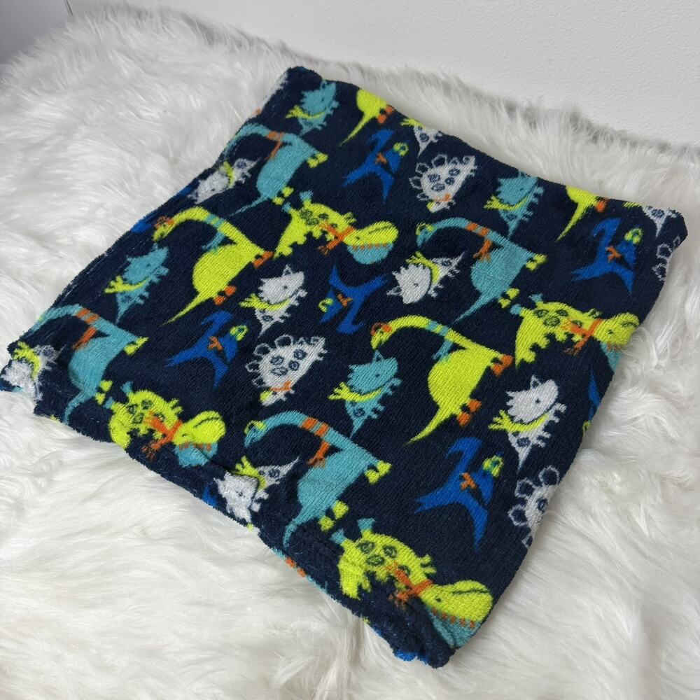 Unbranded Dinosaur Scarves Baby Blanket Navy Blue Aqua Teal Security Lovey Plush